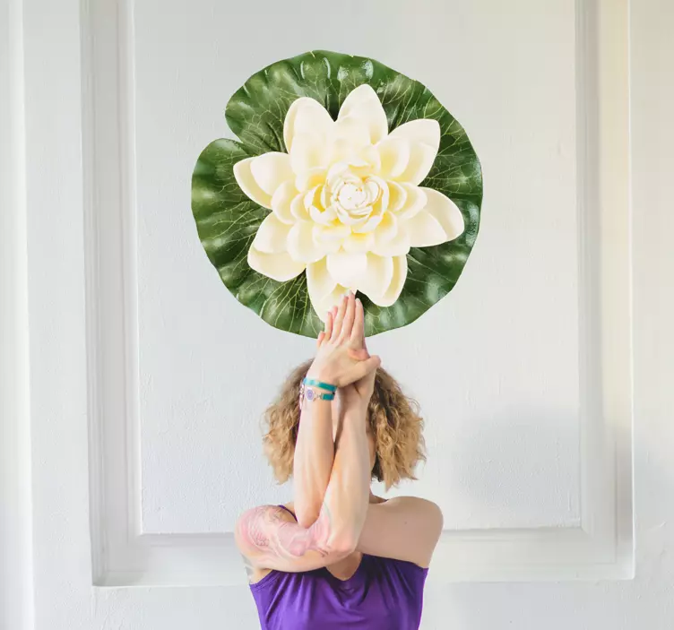 Sticker Maison Fleur Lotus Yoga - TenStickers