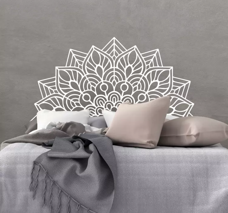 Sticker tête de lit mandala yoga - TenStickers