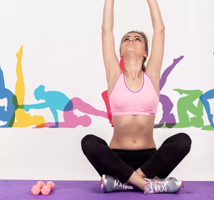 Sticker Maison Postures de Yoga - TenStickers