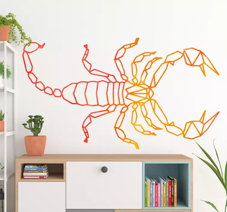 Sticker Maison Scorpion Géométrique - TenStickers