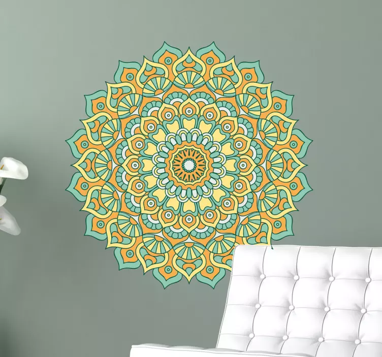 sticker mandala coloré - TenStickers