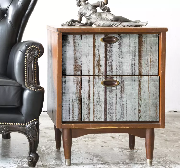 Sticker Meuble Bois décapé - TenStickers