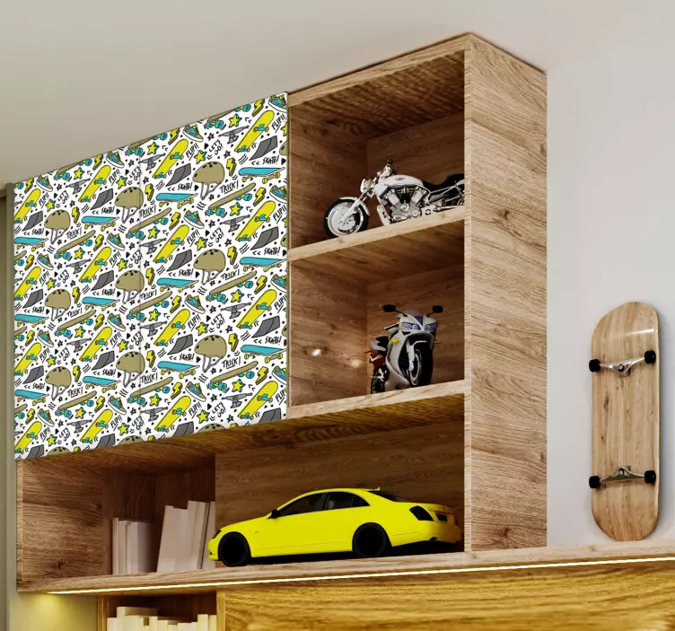 Sticker meuble motif urbain skate - TenStickers