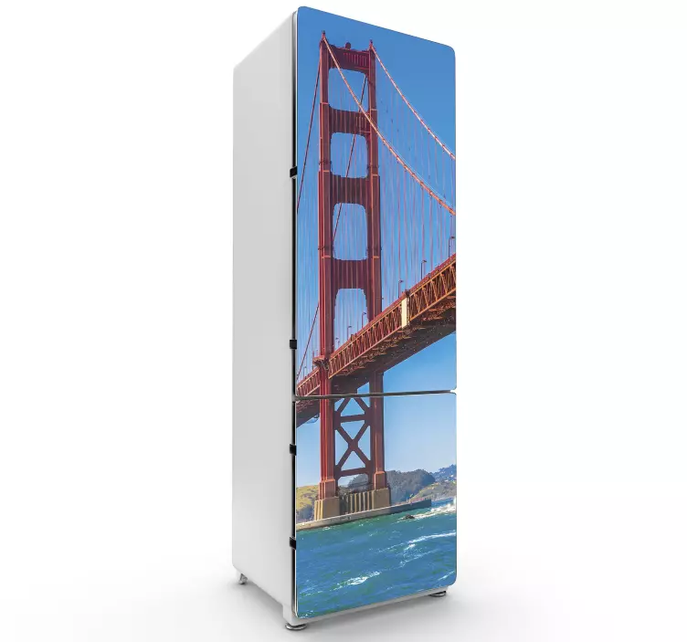 Sticker frigo pont du golden gate - TenStickers
