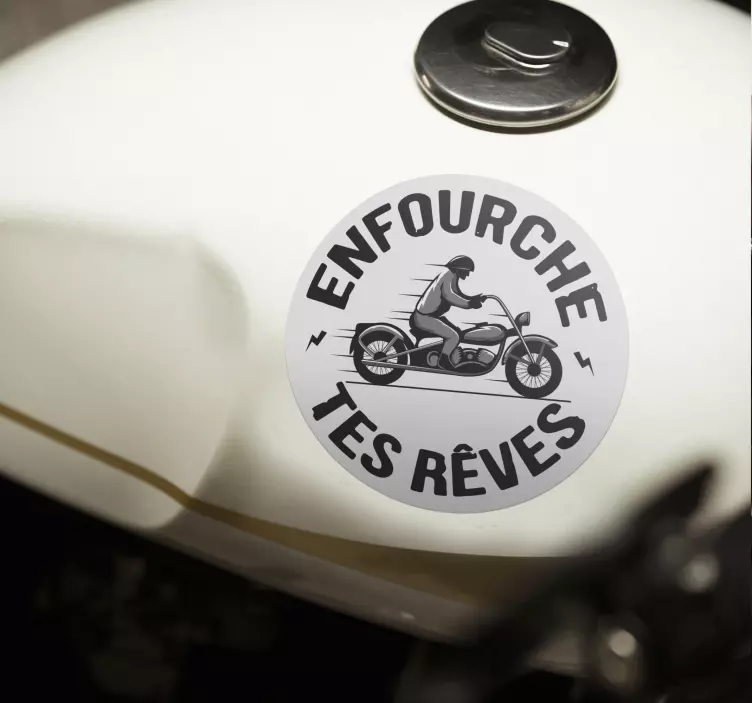 Autocollant moto Enfourchez vos rêves - TenStickers