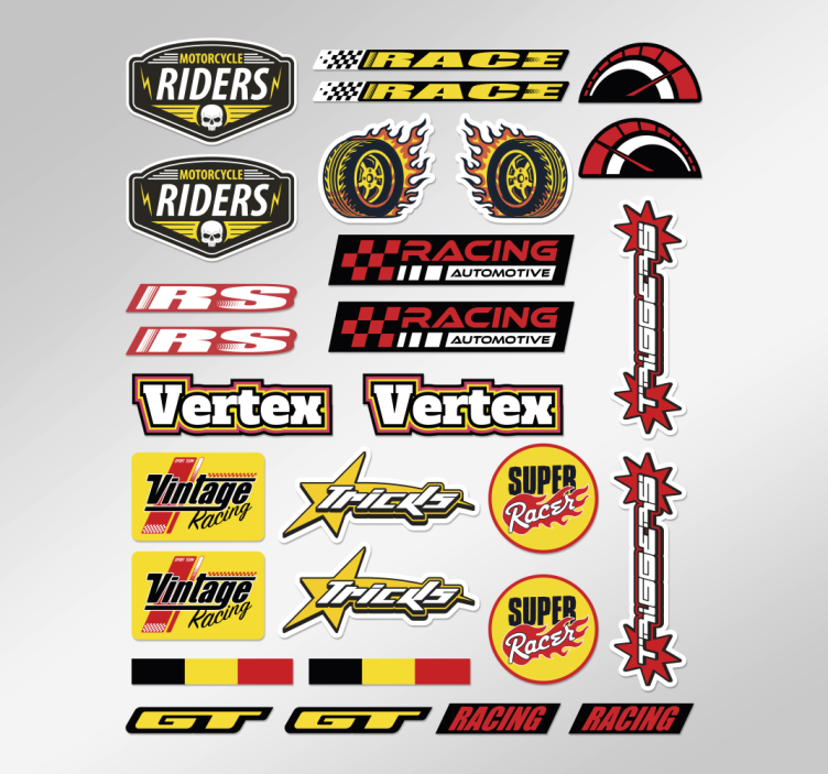 Sticker moto pack de bombes individuelles - TenStickers