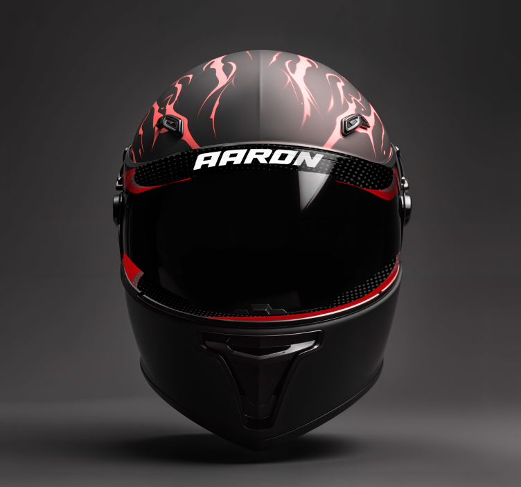 Sticker moto texte de visière personnalisable - TenStickers