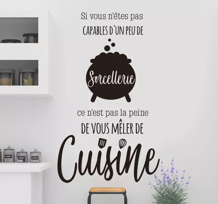 Sticker cuisine citation Colette sorcellerie et cuisine - TenStickers