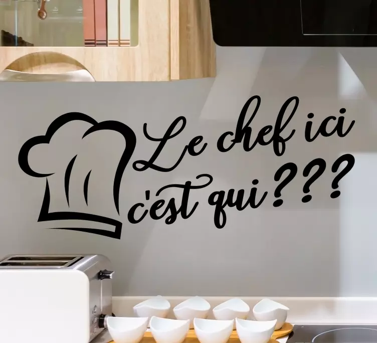 Sticker cuisine le chef ici c'est qui - TenStickers