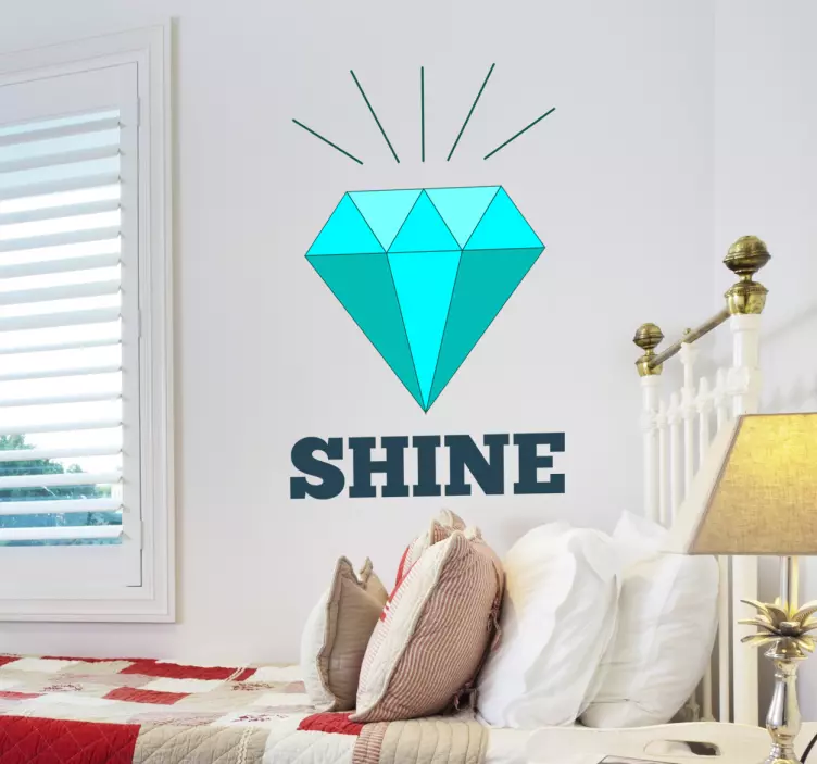 Sticker mural diamant brillant - TenStickers