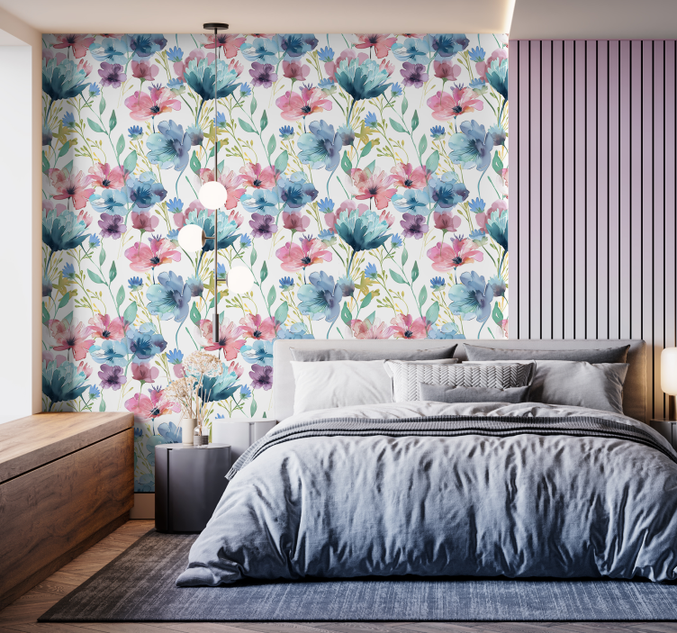 Sticker mural fleur fleurs sauvages en été - TenStickers