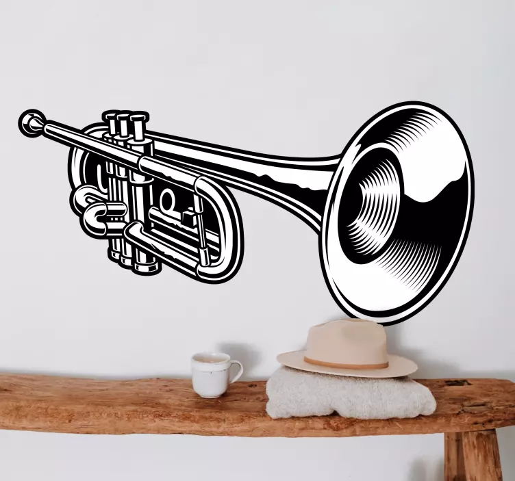 Autocollant jazz et blues conception d'instruments en cuivre - TenStickers
