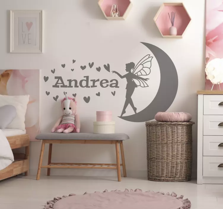 Sticker nom fée répandant l'amour - TenStickers