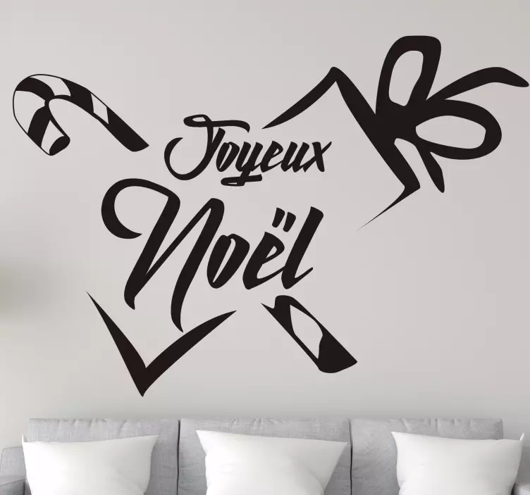 Sticker Noel contour de cadeaux - TenStickers