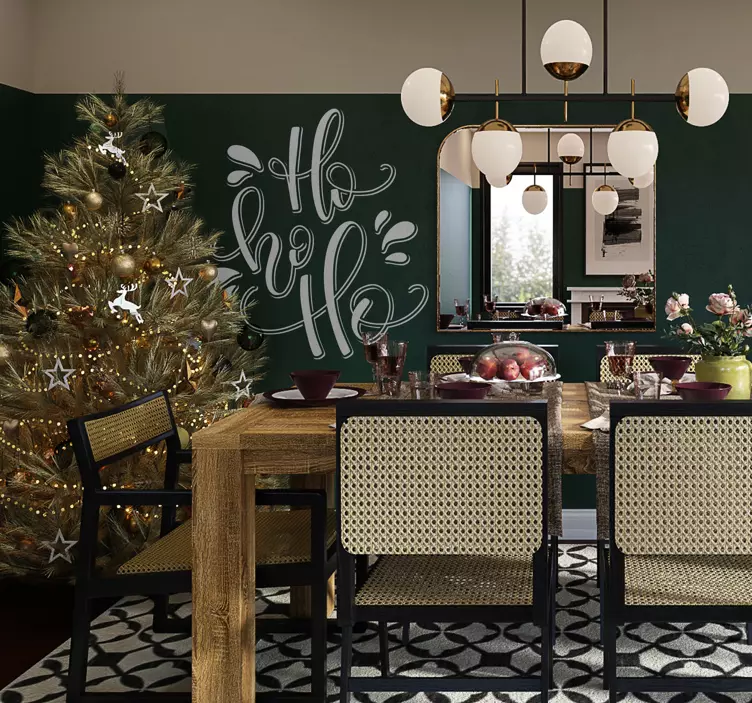 Sticker Noël " Ho ho ho " - TenStickers