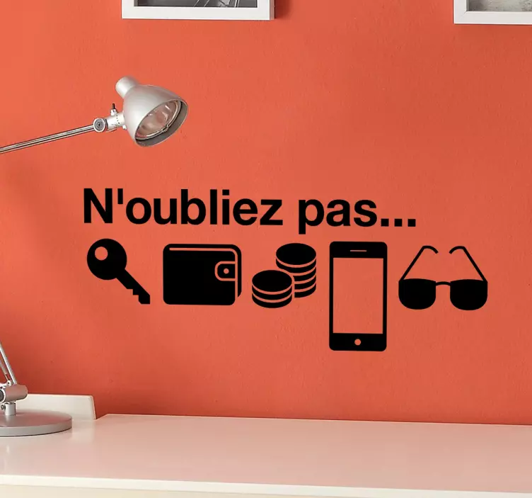 Sticker n'oubliez pas - TenStickers