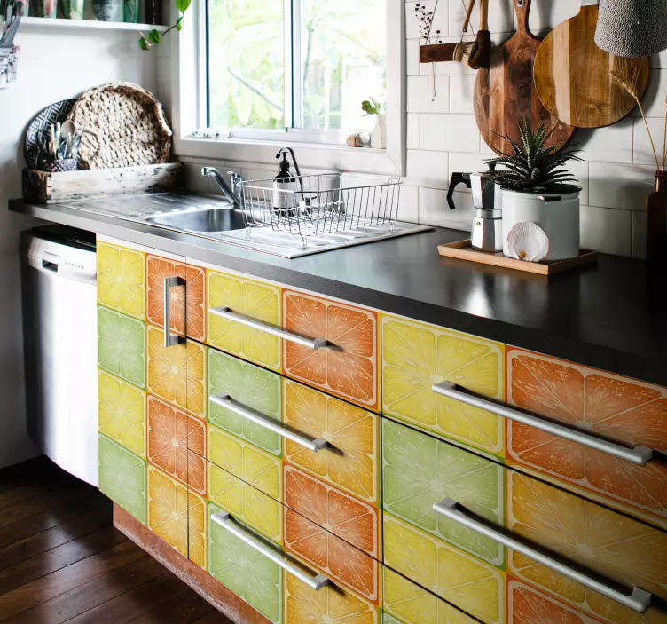 Sticker objet motifs de tranches d'agrumes - TenStickers