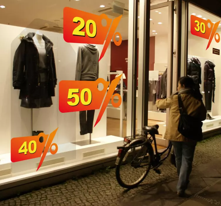 Sticker vitrine offres promotionnelles personnalisées - TenStickers