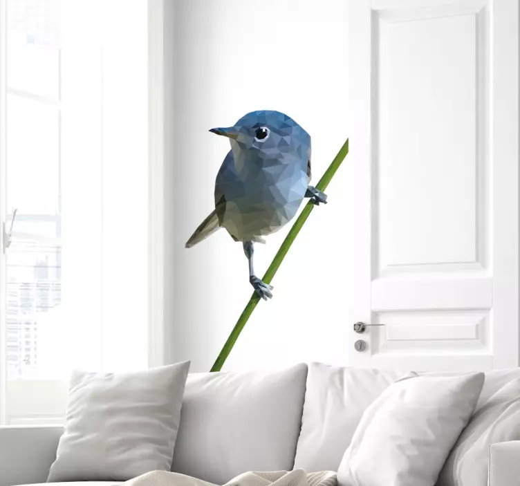 Sticker oiseau polygonal - TenStickers