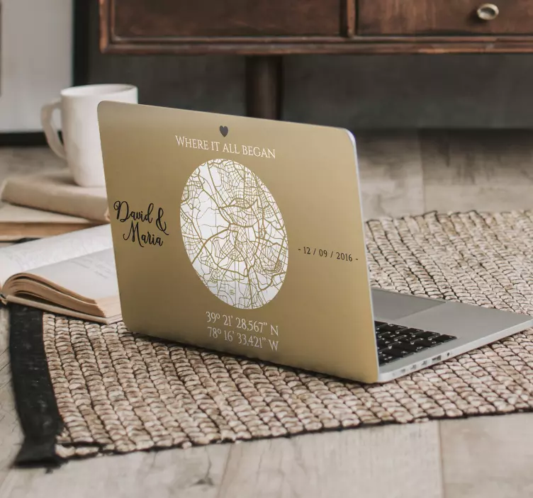 Sticker Ordinateur  Là où tout a commencé - TenStickers