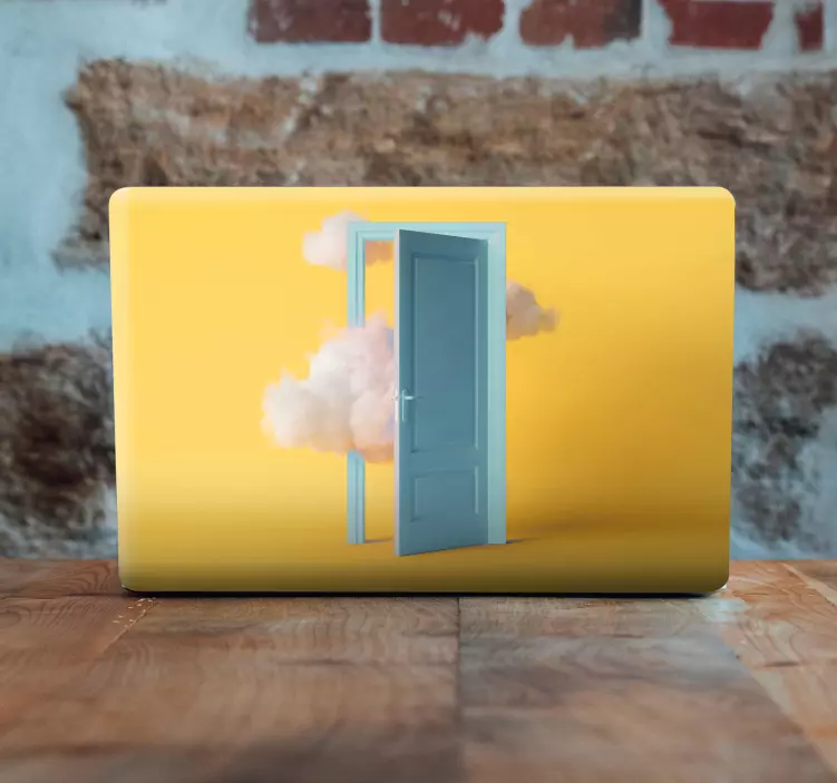 Sticker Ordinateur Portable porte nuage - TenStickers