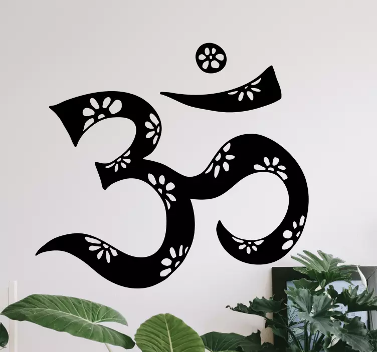 Sticker oriental motif floral symbole - TenStickers