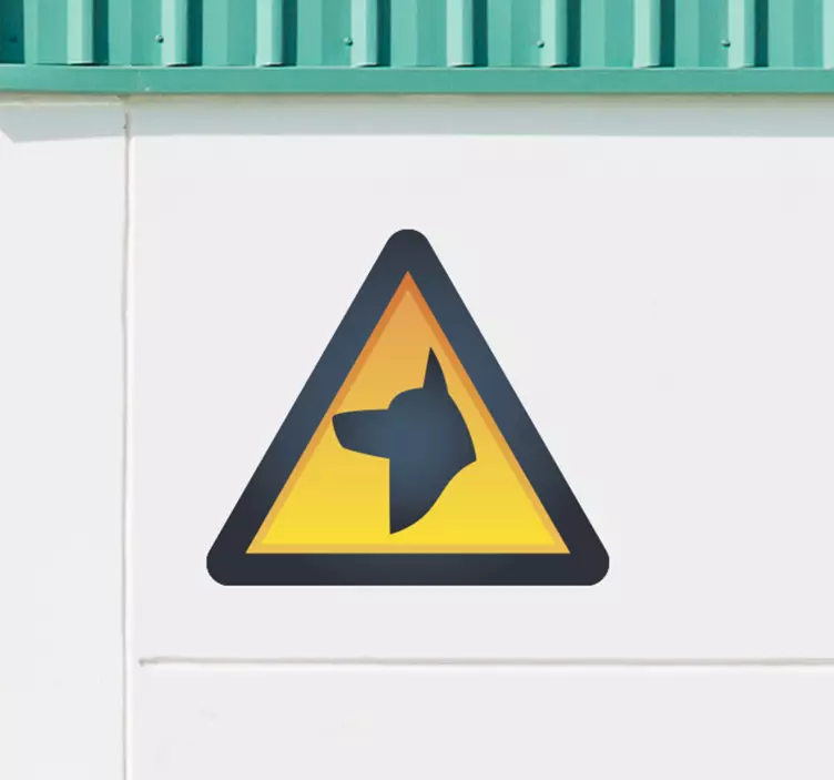 Sticker panneau d'avertissement pour chien - TenStickers