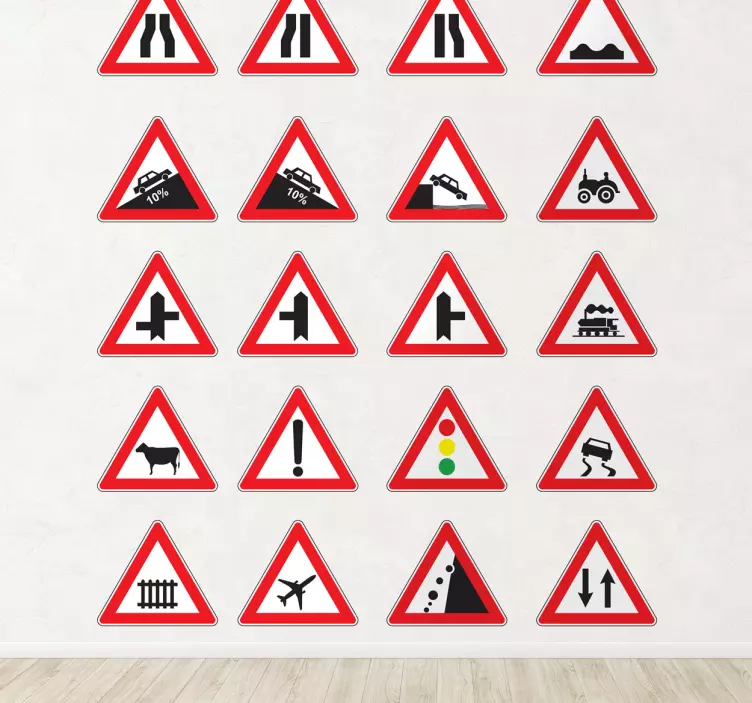 Sticker panneau kit signalisation - TenStickers