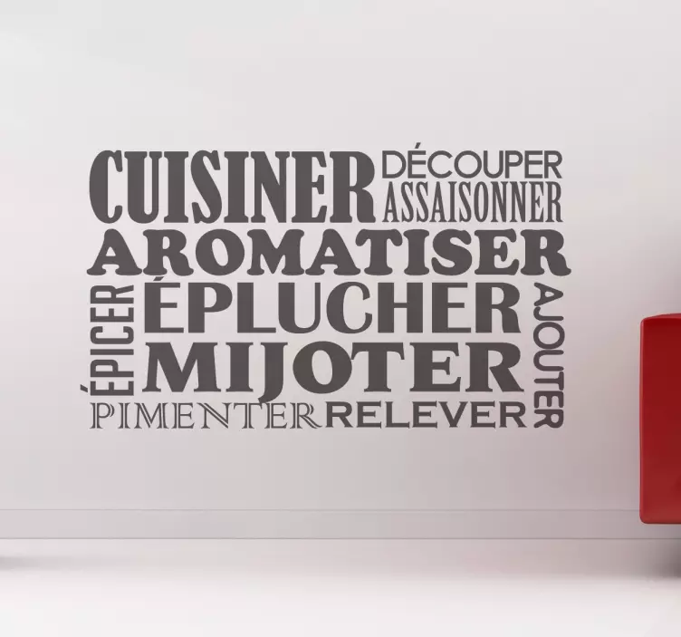 Sticker cuisine recette pêle-mêle cuisine - TenStickers