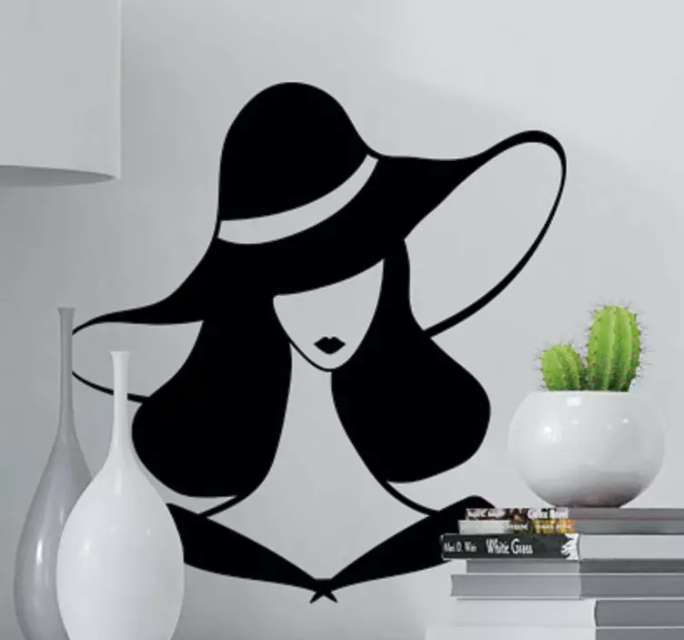 Sticker personnage silhouette de femme élégante - TenStickers