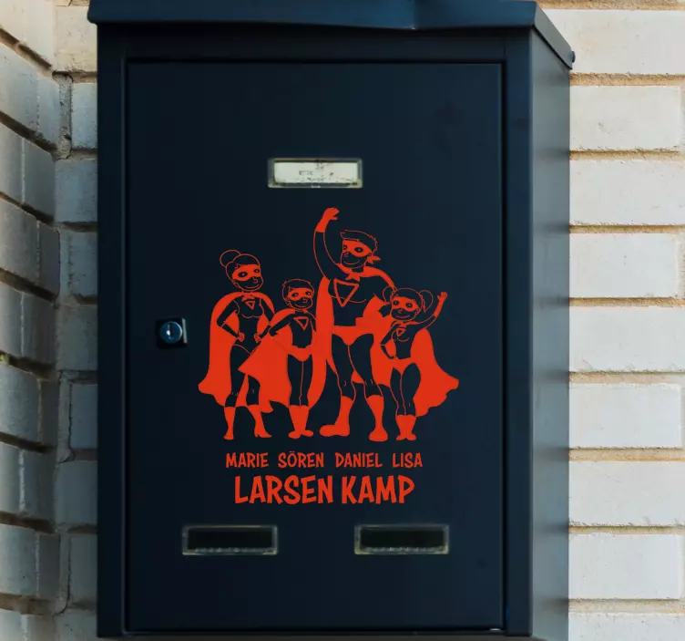 Sticker personnage super-héros familiaux personnalisables - TenStickers