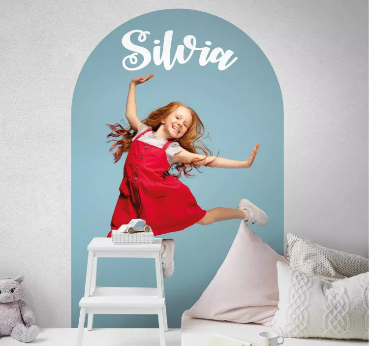 Sticker mural arquée photo personalisée - TenStickers