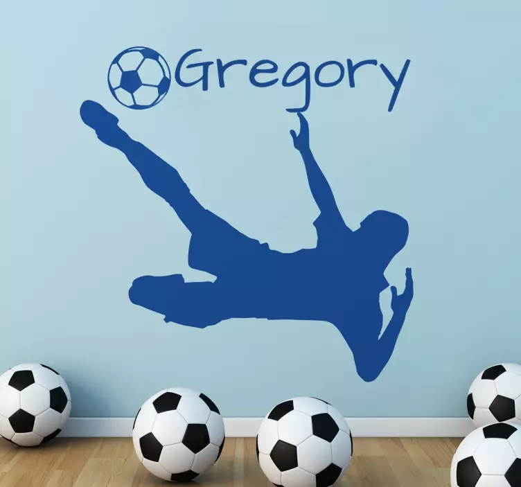 Sticker mural personnalisable footballeur - TenStickers