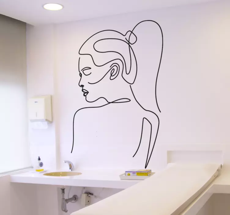 Sticker de Personne Style art élégant de femmes pour les magasins - TenStickers