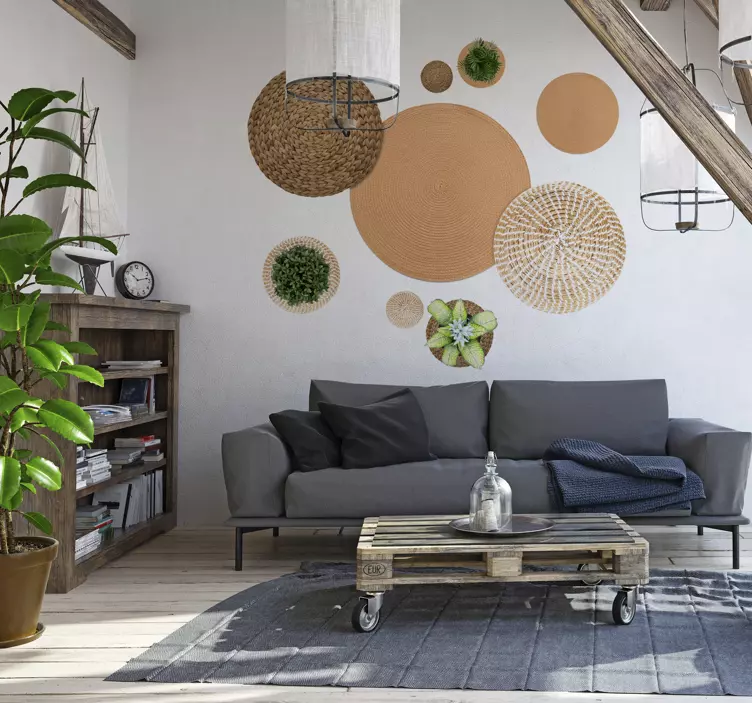 Sticker Plante de jardin et osier - TenStickers