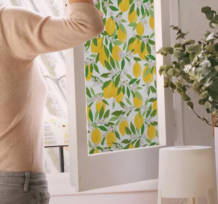 Sticker plante motif citrons vivants - TenStickers