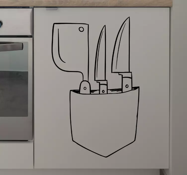 sticker poche couteaux - TenStickers