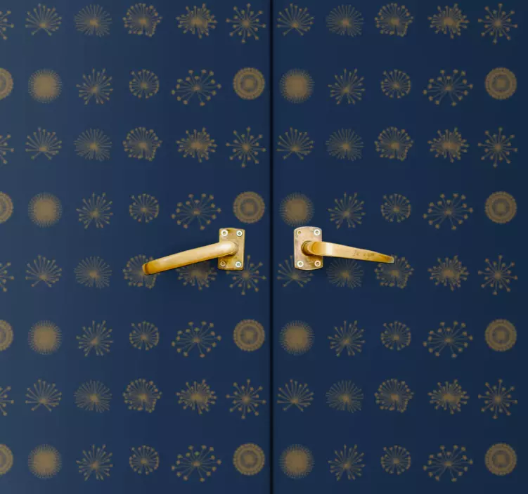 Sticker porte motifs géométriques festifs - TenStickers