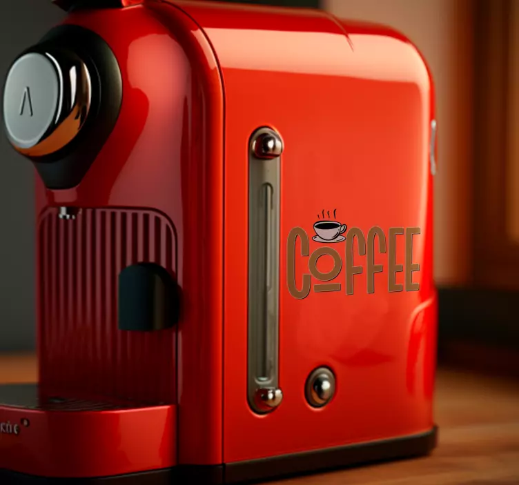 Sticker machine à café vintage - TenStickers