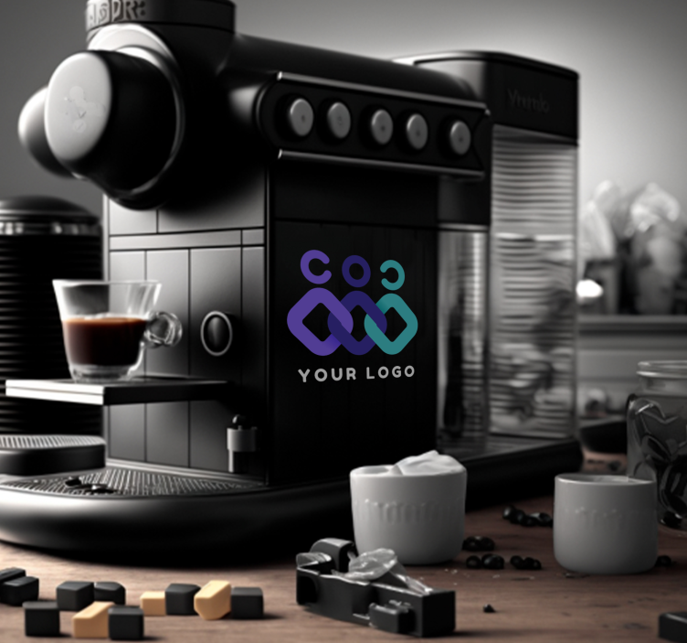 Sticker machine à café logo d'entreprise - TenStickers