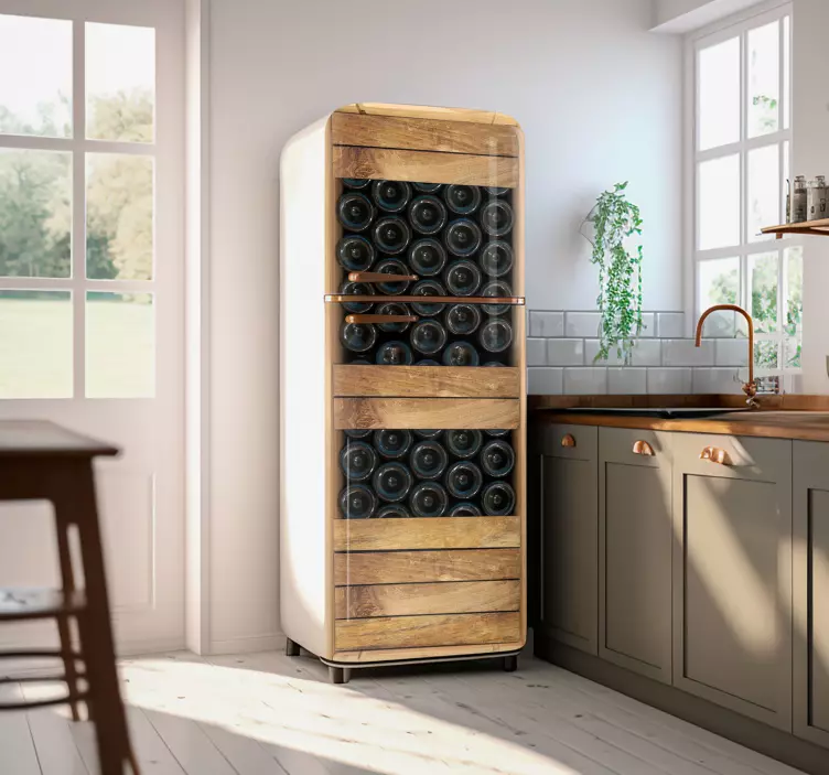 Sticker frigo boîtes de bouteilles - TenStickers