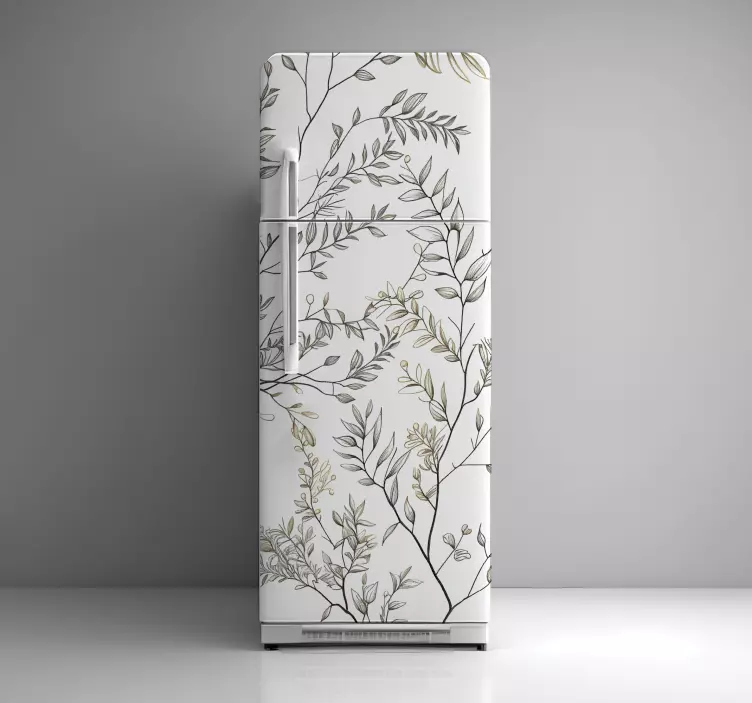Sticker frigo motif avec branches - TenStickers
