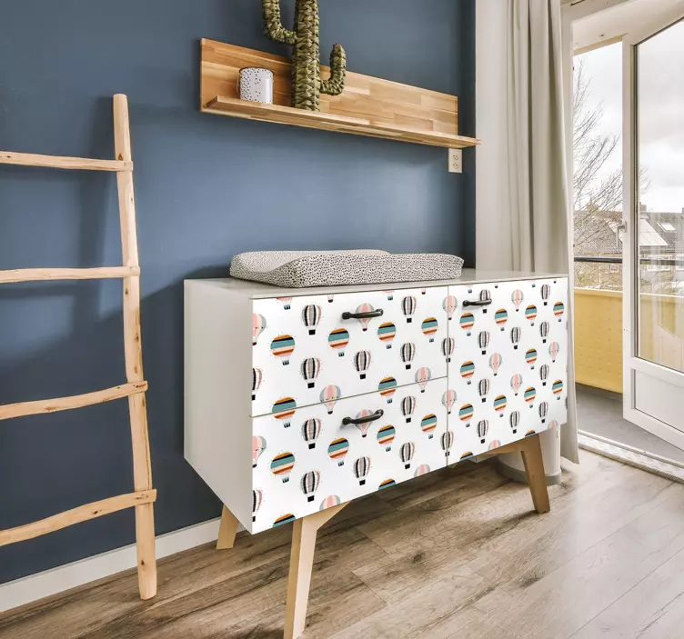 Adhésif Meuble Modèle de ballons à air chaud - TenStickers