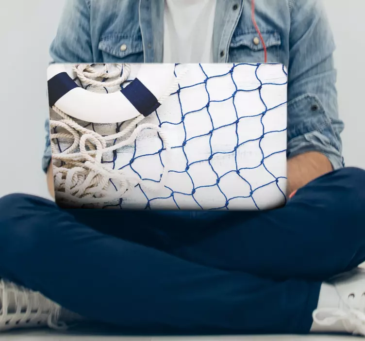 Sticker pour ordinateur éléments à thème nautique - TenStickers