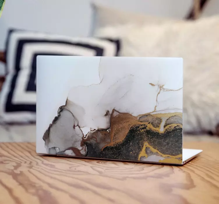 Sticker pour ordinateur surface marbre Élégant - TenStickers