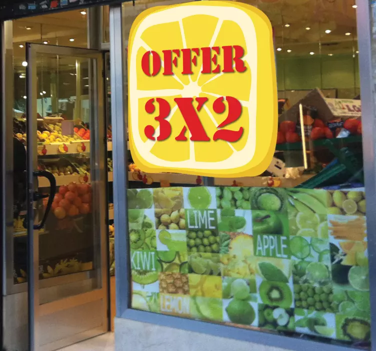 Sticker primeur offre citron - TenStickers