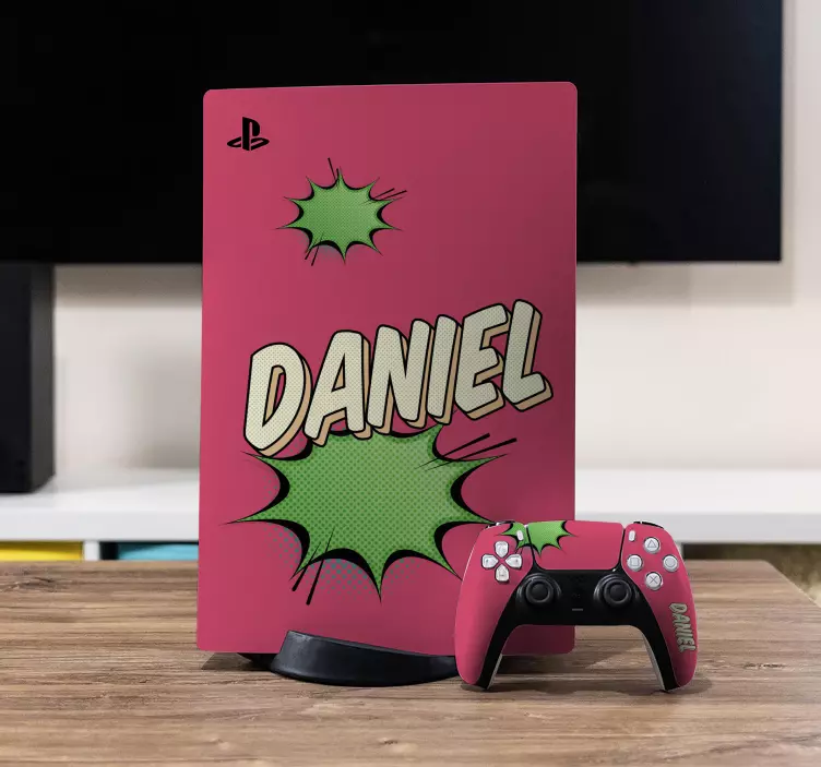 Sticker PS5 personnage de style bande dessinée - TenStickers