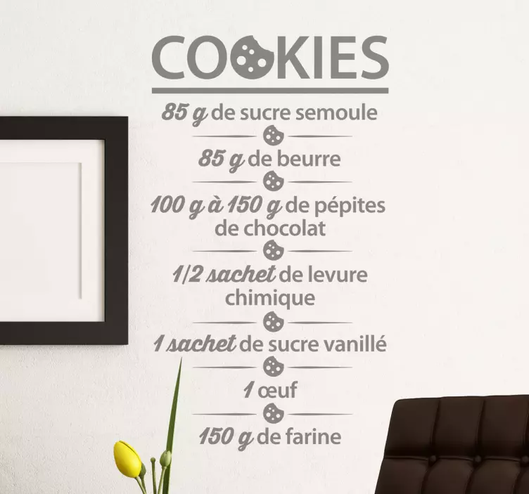 Sticker cuisine recette cookies - TenStickers