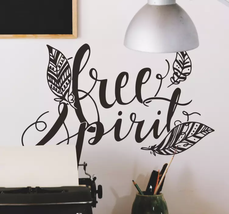 Sticker Salle a Manger Plumes Free Spirit - TenStickers