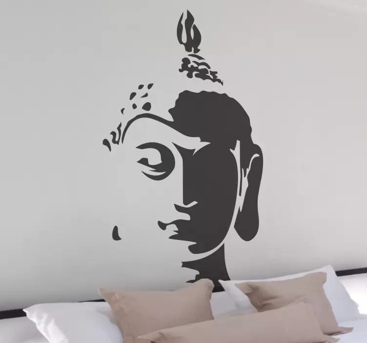Sticker silhouette Bouddha tête - TenStickers